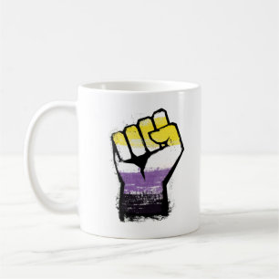 Nonbinary Pride Protest Fist Coffee Mug