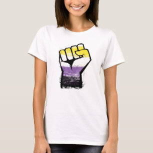 Nonbinary Pride Protest Fist T-Shirt