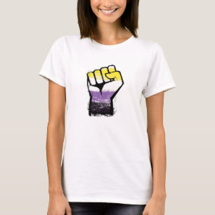 Nonbinary Pride Protest Fist T-Shirt