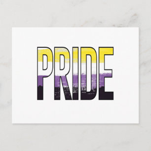 Nonbinary Pride Word Postcard