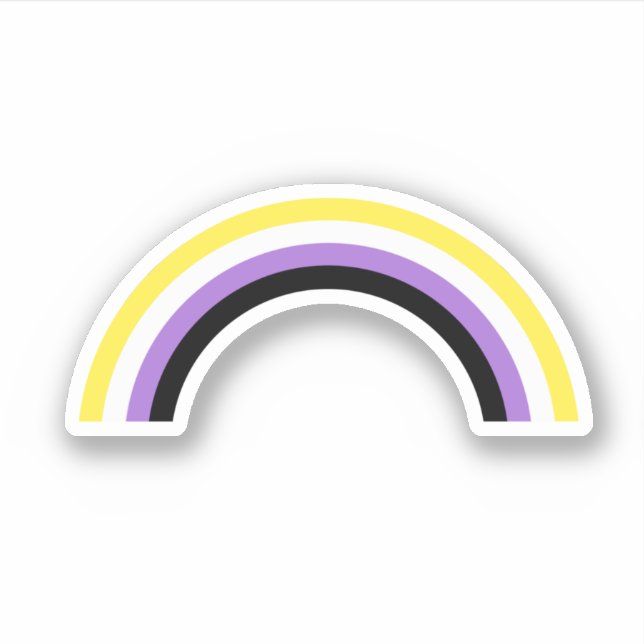 Nonbinary Rainbow Sticker (Front)