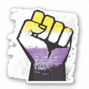 Nonbinary Resist Fist Sticker
