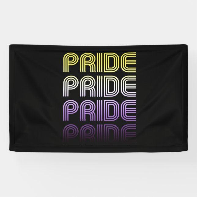 Nonbinary Retro Pride Banner (Horizontal)