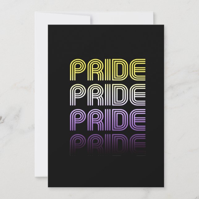 Nonbinary Retro Pride Holiday Card (Front)
