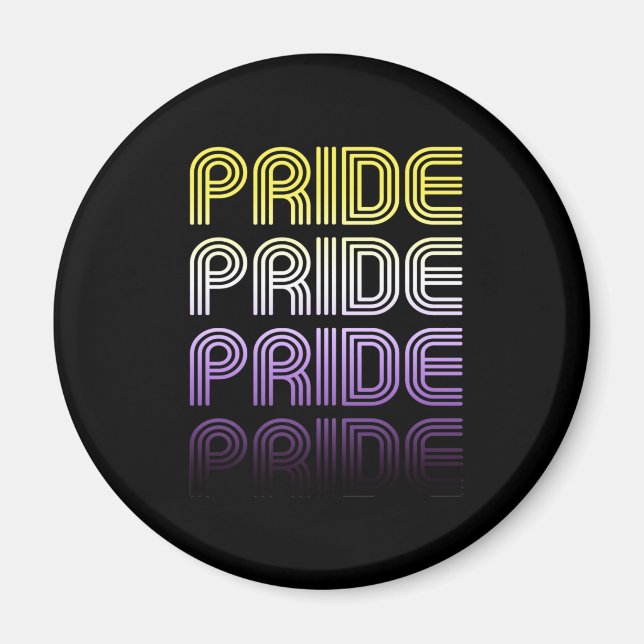 Nonbinary Retro Pride Magnet (Front)