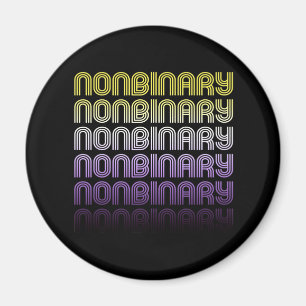 Nonbinary Retro Pride Magnet