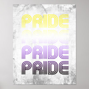 Nonbinary Retro Pride Poster