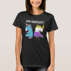 Nonbinary Unicorn Rhino LGBT Nonbinary Flag Gender T-Shirt