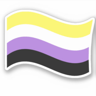 NonBinary Waving Flag