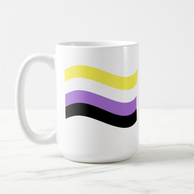 NonBinary Waving Flag Coffee Mug (Left)
