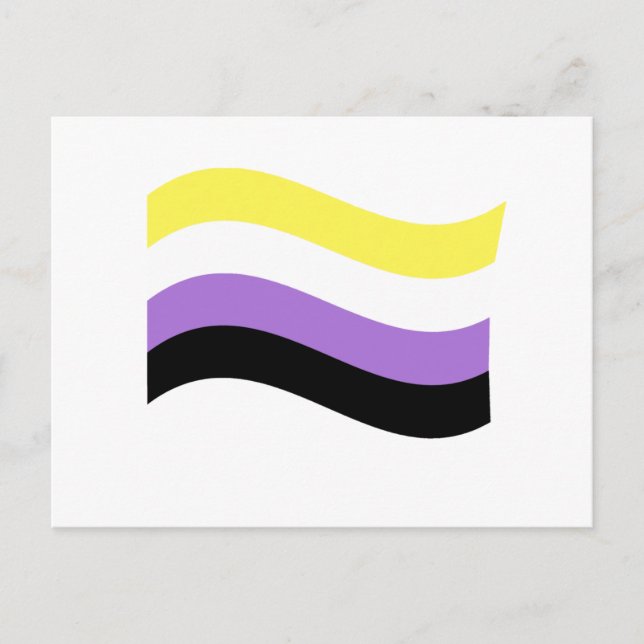 NonBinary Waving Flag Postcard (Front)