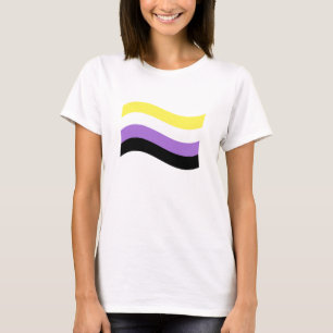NonBinary Waving Flag T-Shirt