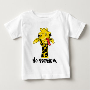 Nonchalant Giraffe: No PROBLEM Attitude Baby T-Shirt