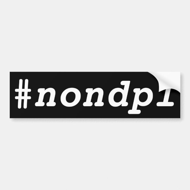 #nondpl bumper sticker (Front)