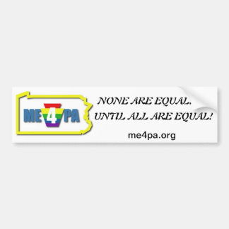None are Equal Bumpersticker Bumper Sticker