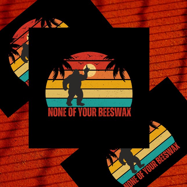 None Of Your Beeswax Bigfoot Middle Finger Bath Towel Set (Creator Uploaded)