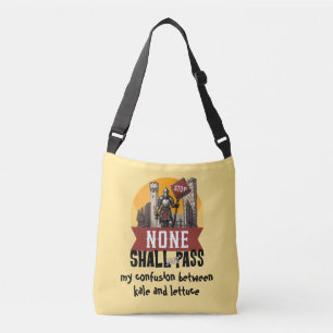None Shall Pass Kale Lettuce Confusion Funny Crossbody Bag