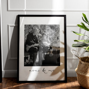 Noni And Me Personalised Picture Gift For Grandma Poster