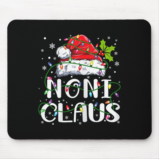 Noni Claus Christmas Santa Hat Matching Family Xma Mouse Pad (Front)