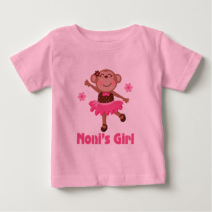 Noni's Girl Grandchild Monkey Ballerina Tutu Tee
