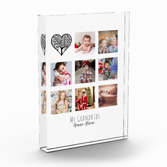 NONNA 8 x Photo Collage Grandchildren Family Tree (Left)