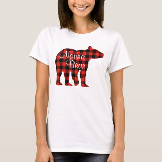 Nonna Bear plaid T-Shirt