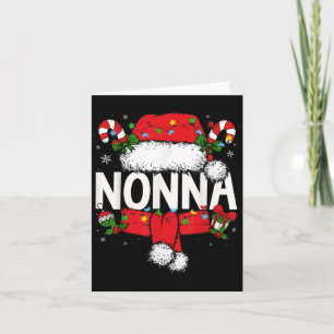Nonna Christmas Pajama Santa Claus Family Matching Card