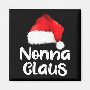 Nonna Claus Christmas Family Matching Santa Hat Pa Magnet