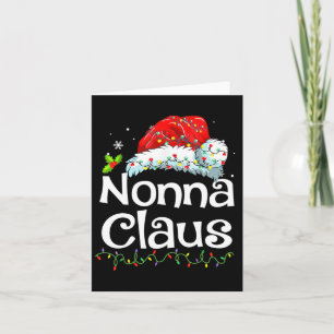 Nonna Claus Christmas Pajama Family Matching Xmas Card