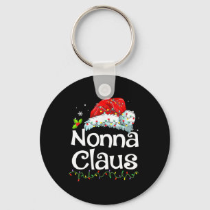 Nonna Claus Christmas Pajama Family Matching Xmas Key Ring