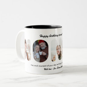 Nonna Custom Photo Collage Personalised Grandma Two-Tone Coffee Mug