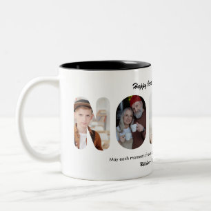 Nonna Custom Photo Collage Personalised Grandma Two-Tone Coffee Mug