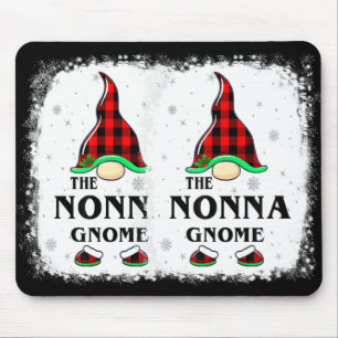 Nonna Gnome Buffalo Plaid Matching Family Xmas Paj Mouse Pad