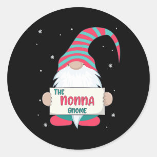 Nonna Gnome Family Matching Christmas Cute Gift Pa Classic Round Sticker