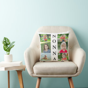 Nonna Grandma Photo Collage  Cushion