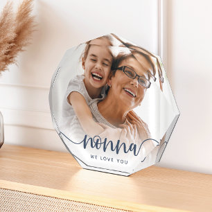 Nonna Grandma Script Overlay Photo Block