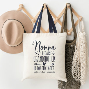 Nonna Grandmother is For Old Ladies Tote Bag