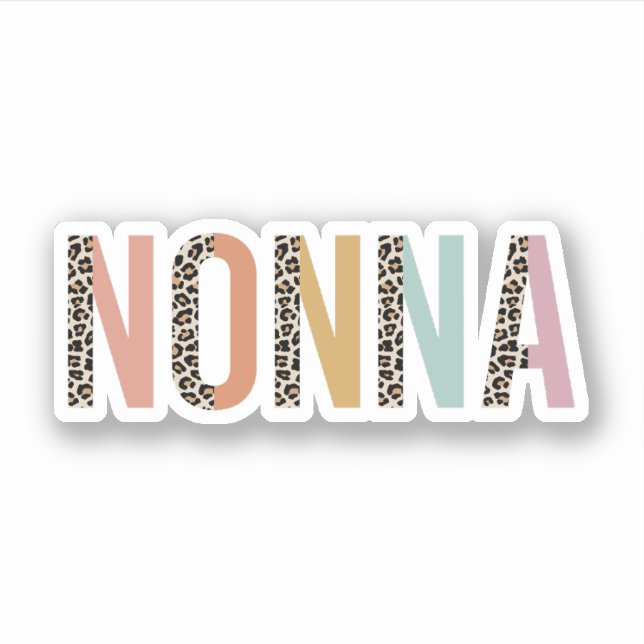 Nonna Leopard Print, Nonna Nana Gift, Grandmother (Front)