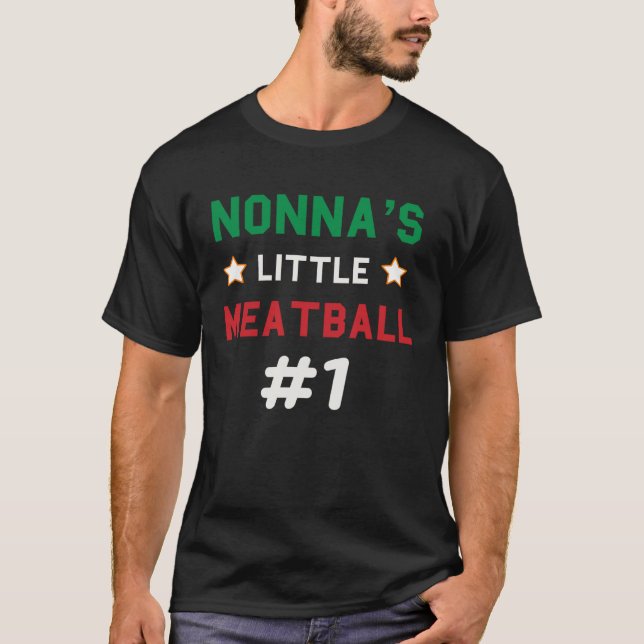 Nonna Little Meatball Italian Grandma Sayings Boys T-Shirt (Front)
