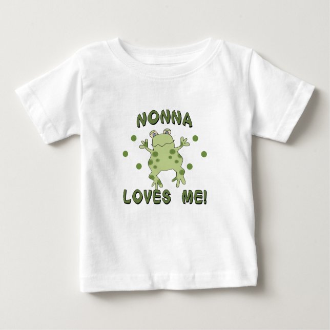 Nonna Loves Me Frog Baby T-Shirt (Front)