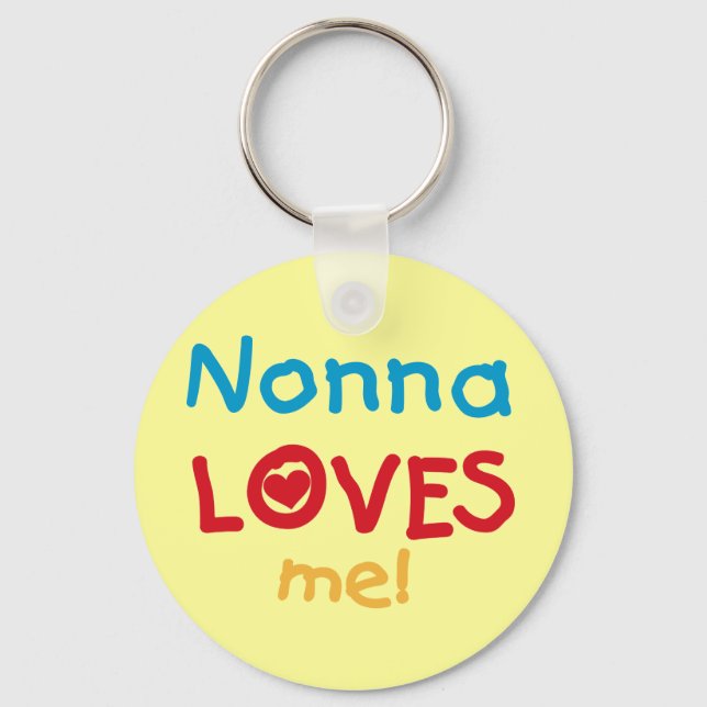 Nonna Loves Me T-shirts and Gifts Key Ring (Front)