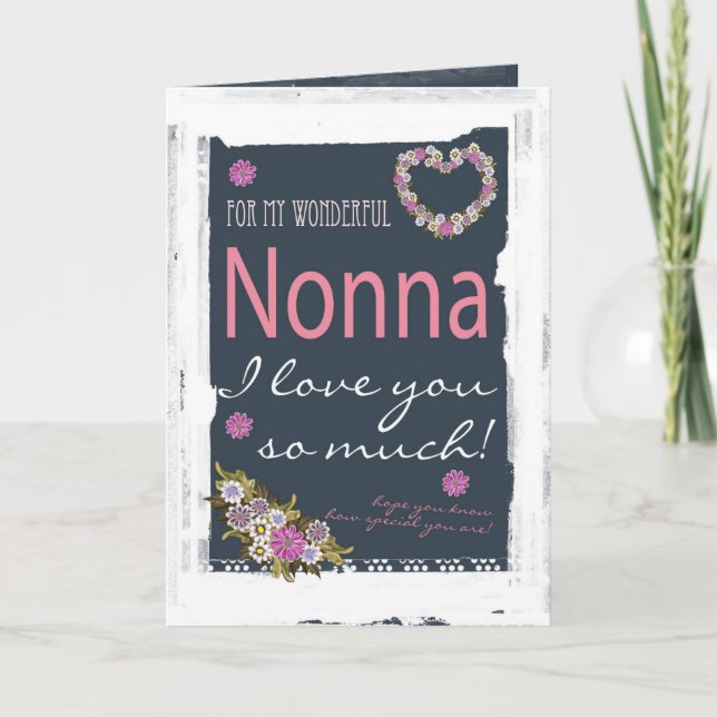 Nonna Mother's day card trendy and modern (Front)