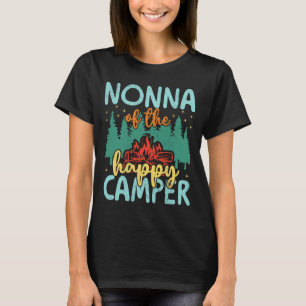 Nonna of happy camper 1st birthday party retro T-Shirt