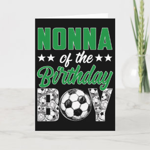 Nonna Of The Birthday Boy Soccer Family Matching  Card