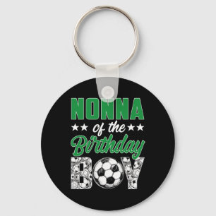 Nonna Of The Birthday Boy Soccer Family Matching Key Ring