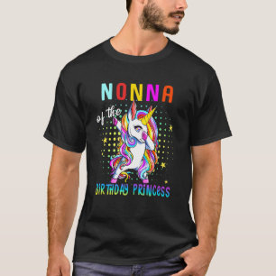 Nonna Of The Birthday Princess Girl Dabbing Unicor T-Shirt