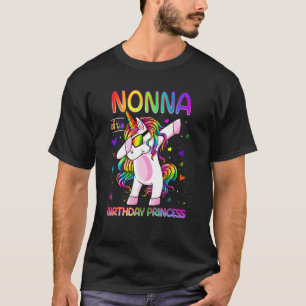 Nonna Of The Birthday Princess Girl Dabbing Unicor T-Shirt