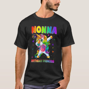 Nonna Of The Birthday Princess Girl Dabbing Unicor T-Shirt