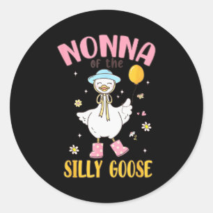 Nonna Of The Silly Goose First Birthday Family Mat Classic Round Sticker