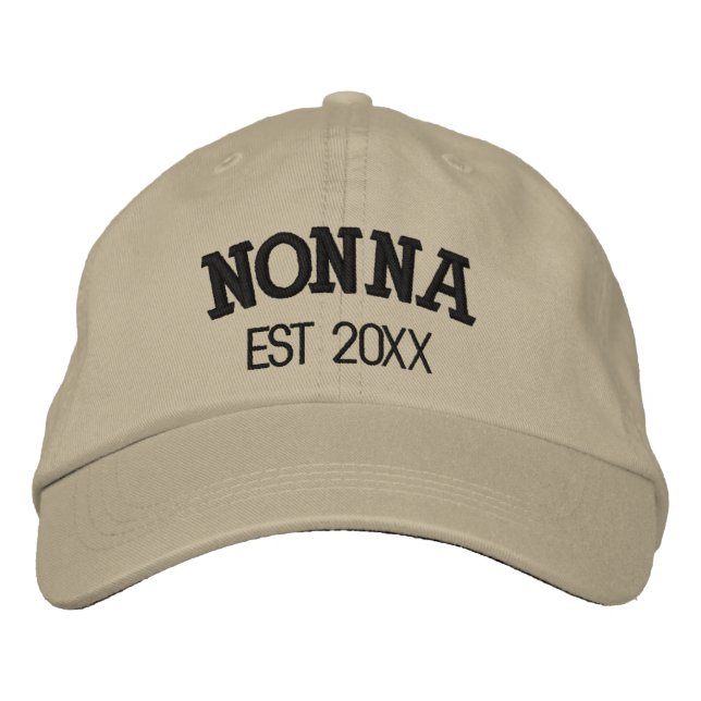 Nonna Personalized Grandma Gift Custom Text Embroidered Hat (Front)
